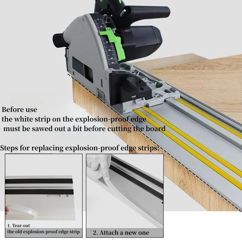 Allsome track píla hliníková hliník extrudovaná so sprievodcom Rails Festo/Makita Electric Rip Cuts & Optimalized Kose & Straight Cut