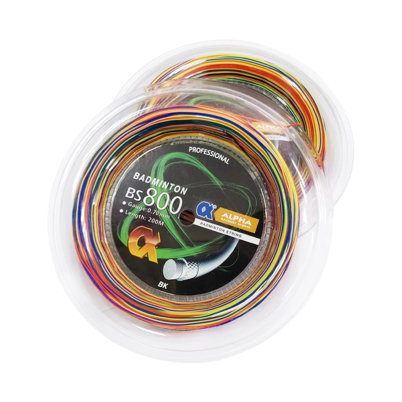 Alpha Badminton String Rainbow String 200 m valce 0,7 mm s vysokým librám elasticity bedminton struning linky sieť BS800 Taiwan
