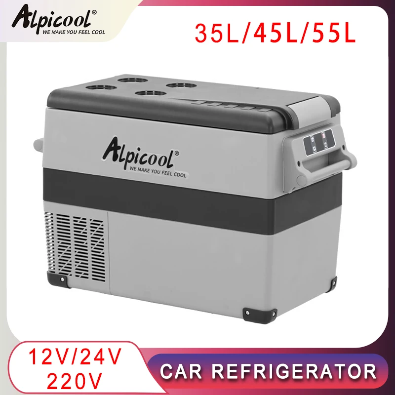 Alpicool CF 35L chladnička automobilu 12v/24v 220V Compressor Cimer prenosná mini cool box pre domáce použitie nákladný automobil vozidla