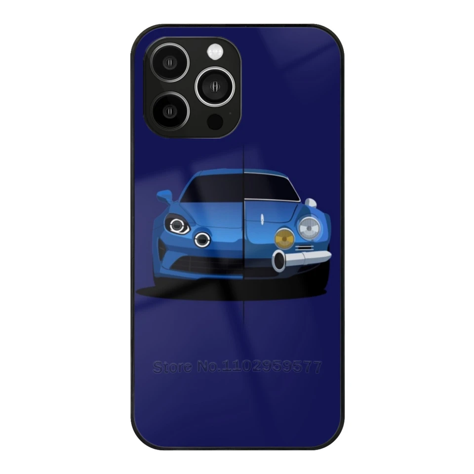 Alpine A110 A110 Generácie sklenené puzdro pre iPhone 15 14 11 12 13 Pro XR x 7 8 x MAX 6S 5S Plus krycie koleos KOLEOS