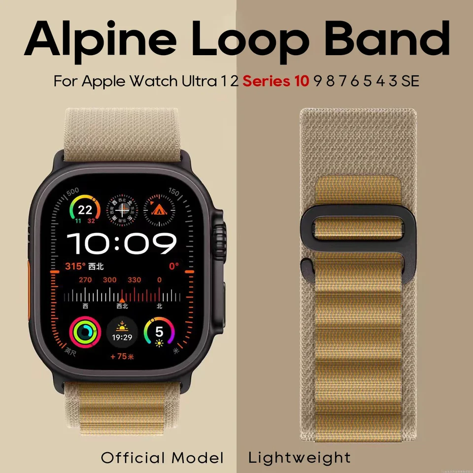 Alpine for Apple Watch 10 42/46 mm popruhy 44 mm 40 mm 41 mm 41 mm 38 mm korea nylonový náramok Iwatch Series 7 6 3 5 SE 8 9 Ultra2 49 mm