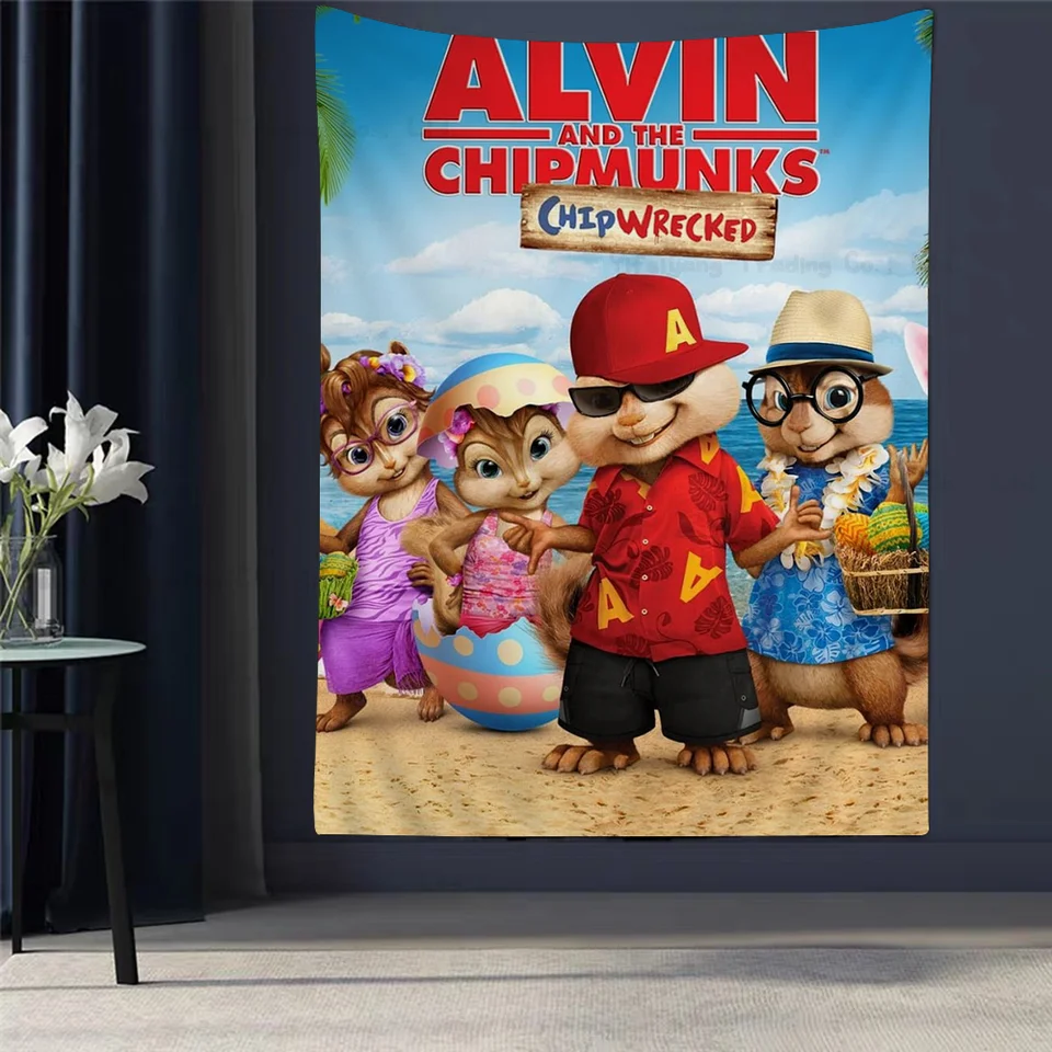 Alvin a c-chipmunks farebné tapisérie steny závesné české tapisérie steny mandala nástenné umenie dekor