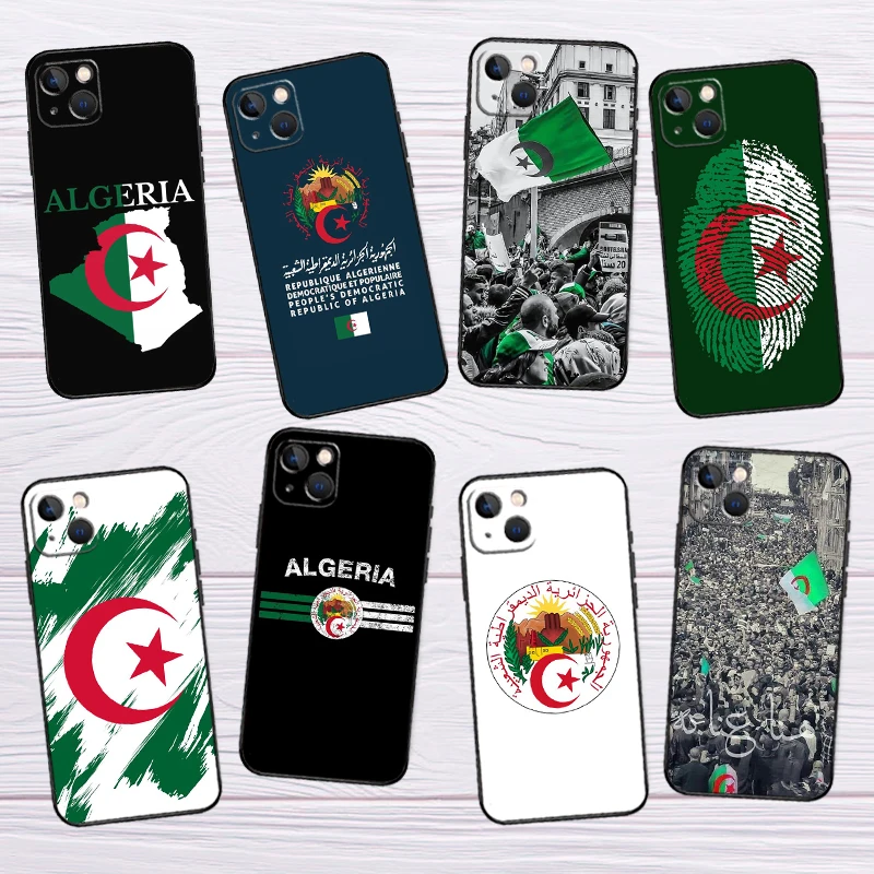Alžírsky znak Alžírsko Flag Puzdro pre iPhone 16 15 14 11 12 13 Pro Plus x xr xs max
