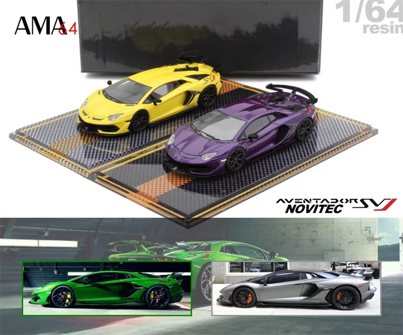 AMA64 1:64 Lambo Aventador SVJ LP770-4 NOVITEC Verzia živicového modelu auto
