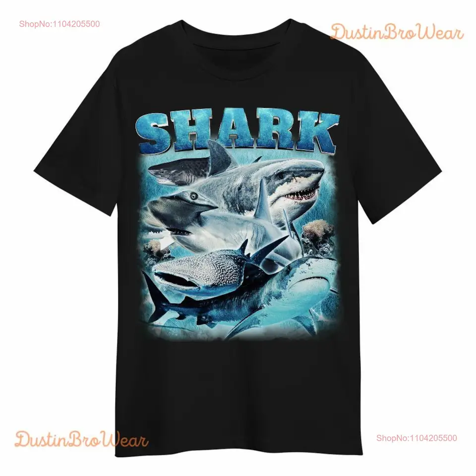 Amare Box Retro chrániť žralok Ocean Sea Animals Bootleg 90s tričko Vintage I Milujem týždeň dlhé alebo krátke rukávy