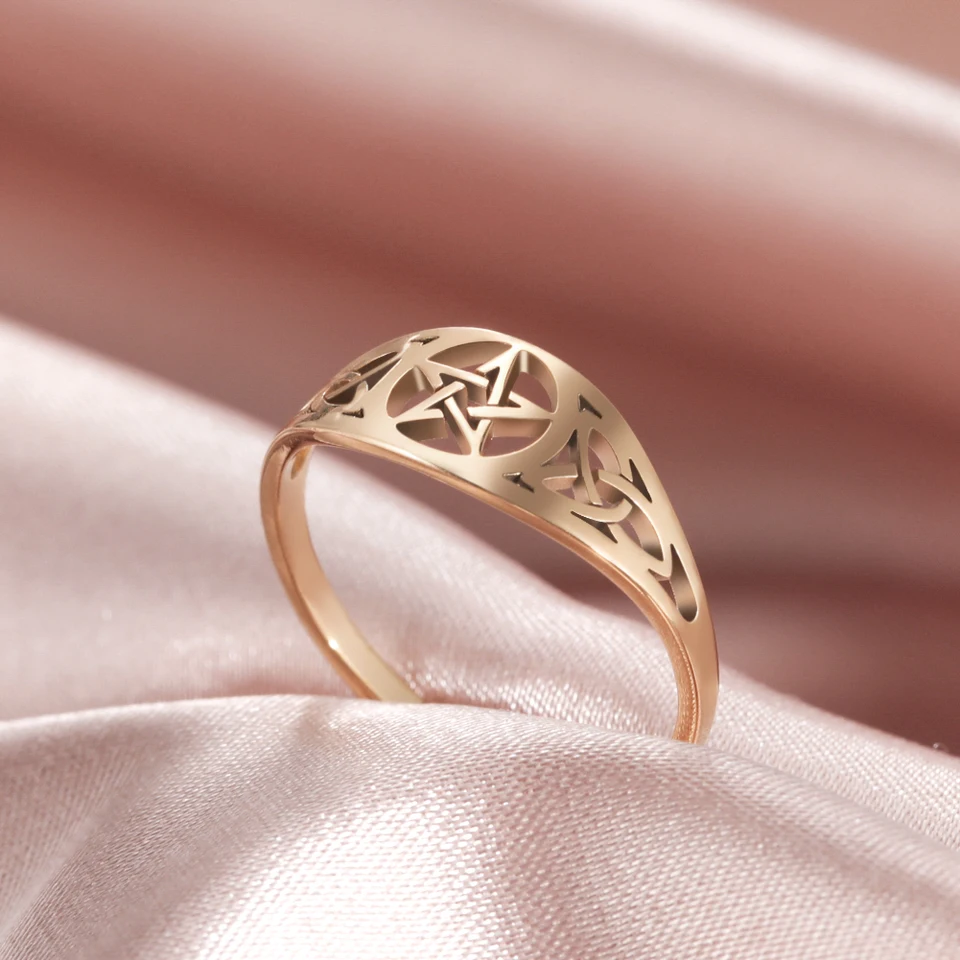 Amaxer móda z nehrdzavejúcej ocele Kvetinu života Ring Dutinu Archanjel Amulet for Women Svadobné jemné šperky Darček darček