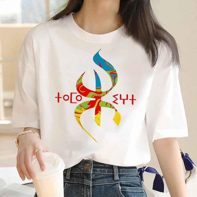 Amazigh tričko Ženy Japonský dizajnér letné tričko dievča harajuku oblečenie