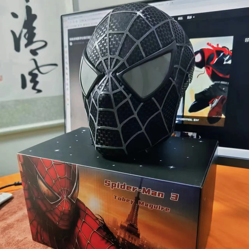 Amazing Toby Maguire Spiderman Mask s tvrdou tvárou škrupinou a magnetickými očami Super Hero Venom Screent Screen the Lable 3D Webs Cos