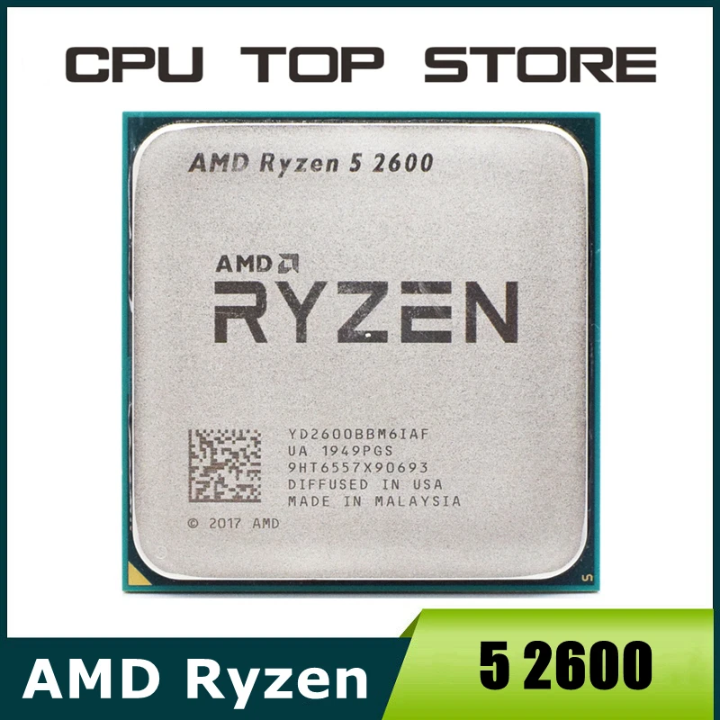 AMD Ryzen 5 2600 R5 2600 3,4 GHz šesťjadrový dvanásťjrdinový procesor CPU procesor YD2600BBM6IAF AM4