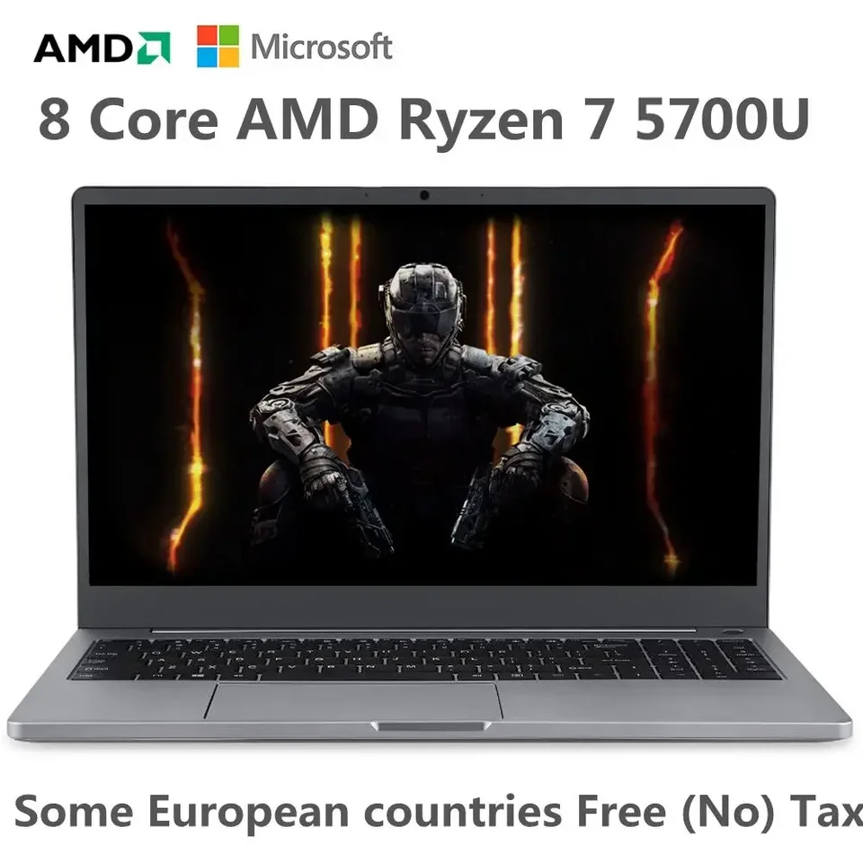 AMD RYZEN 7 5700U 15,6 palca Výkonné herné notebooky Max RAM 64 GB DDR4 Max ROM 4TB SSD Windows10 11 Pro NOCEBOOK BLUETOOTH WIFI