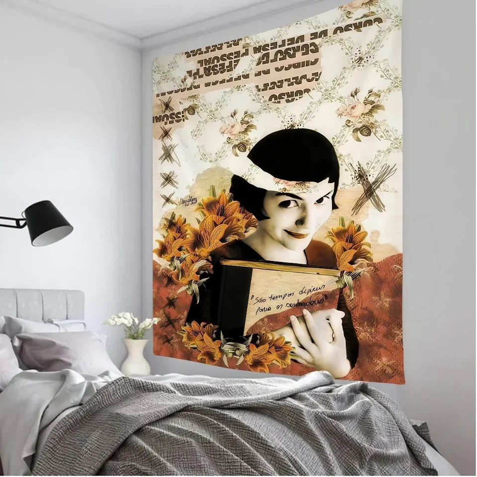 Amelie Classic Movie anime tapisérie závesný tarot hippie nástenné koberce na koľaj