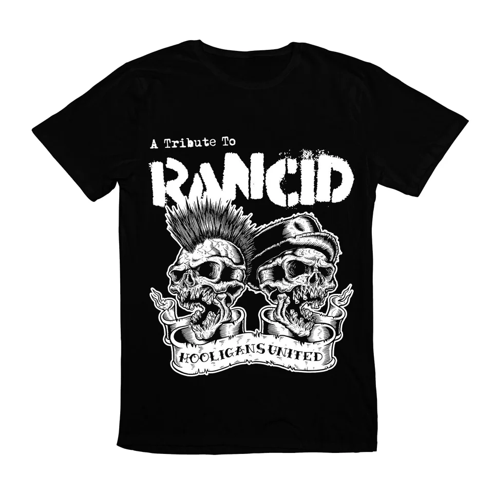 American Cartoon Rock Unikátna hudba Punk Rancid Skull Street Thug Short-Sleev Harajuku Ventilát Príležitostný nový štýl Tlačené tričko