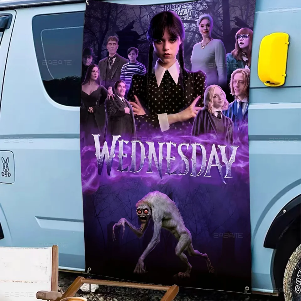American Movie TV Streda Addams Advanced Tlap Commercial Advertising Flag Company Party Banner