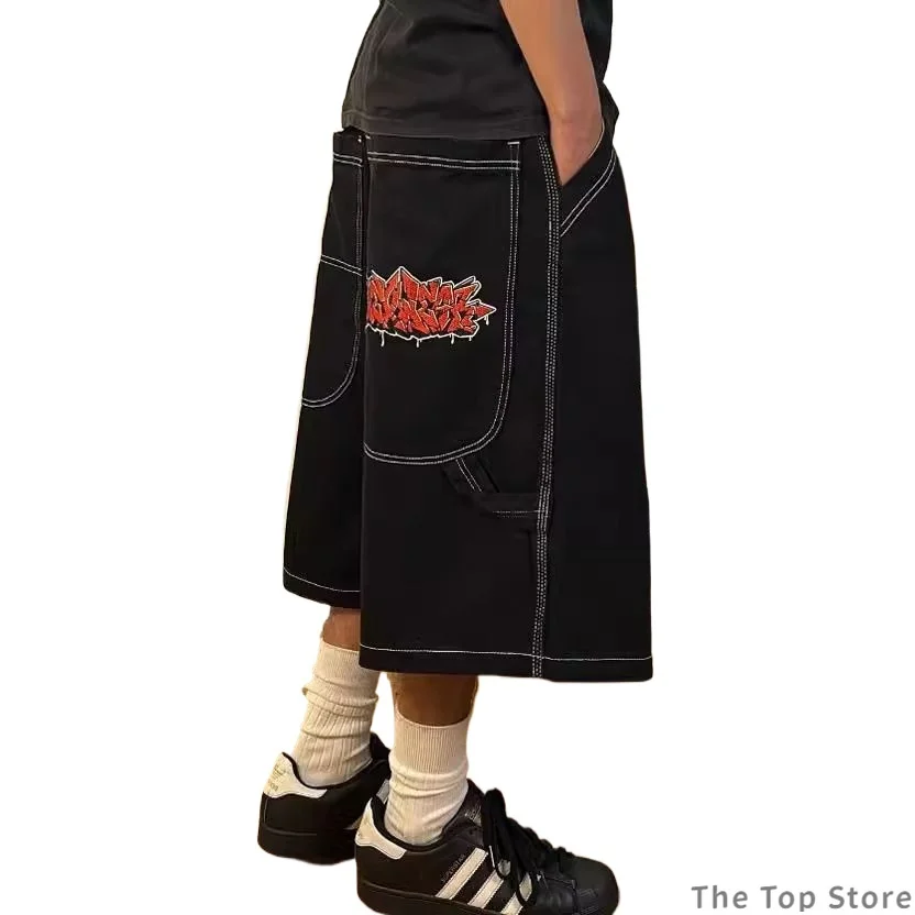 American Retro hip-hop jesenná nová položka Hip-hop rovná noha džínsy voľné široké nohavice orezané nohavice Príležitostné streetwear Ženy y2k nohavice