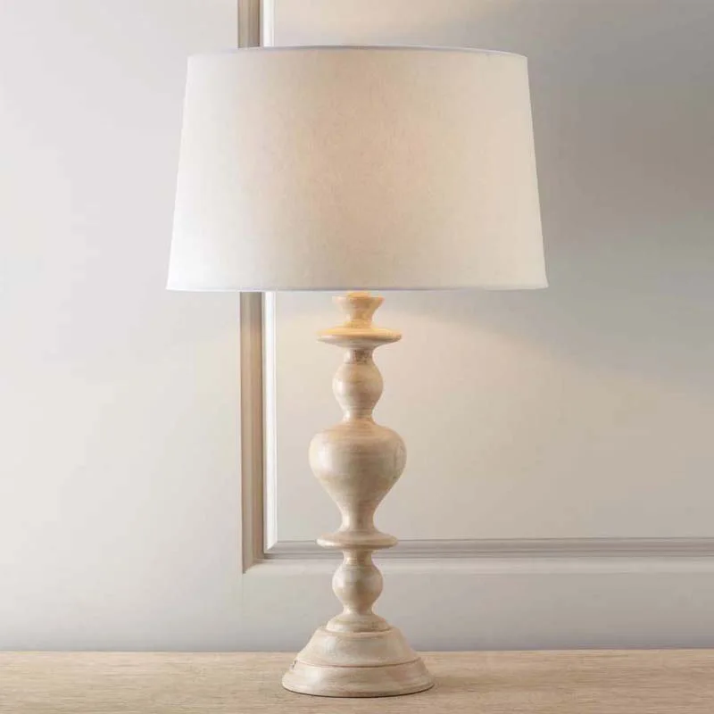 American Retro Log Color Resin Stolová lampa Skladba spálňa Spálňa Postupňovanie LED LED E27 Osvetlenie biele biele biele zo stola