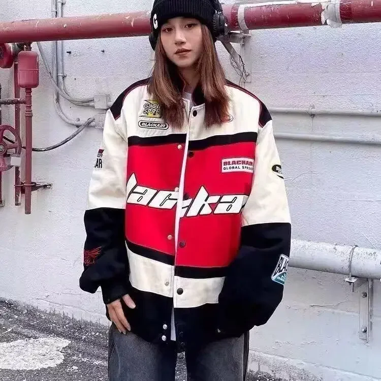 American Style Racing Jacket Motorcycle Clother Street Baseball Uniforma Pánske dámske voľné fit módne jar