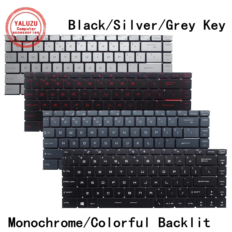 Americká anglická klávesnica pre notebook pre notebook pre MSI GF63/8RD/8RC GS65/8RE/8RF GS65VR P65 PS63 PS42 MS-26R1 16Q1 16Q2 16Q3 16Q4 16R1 16R2