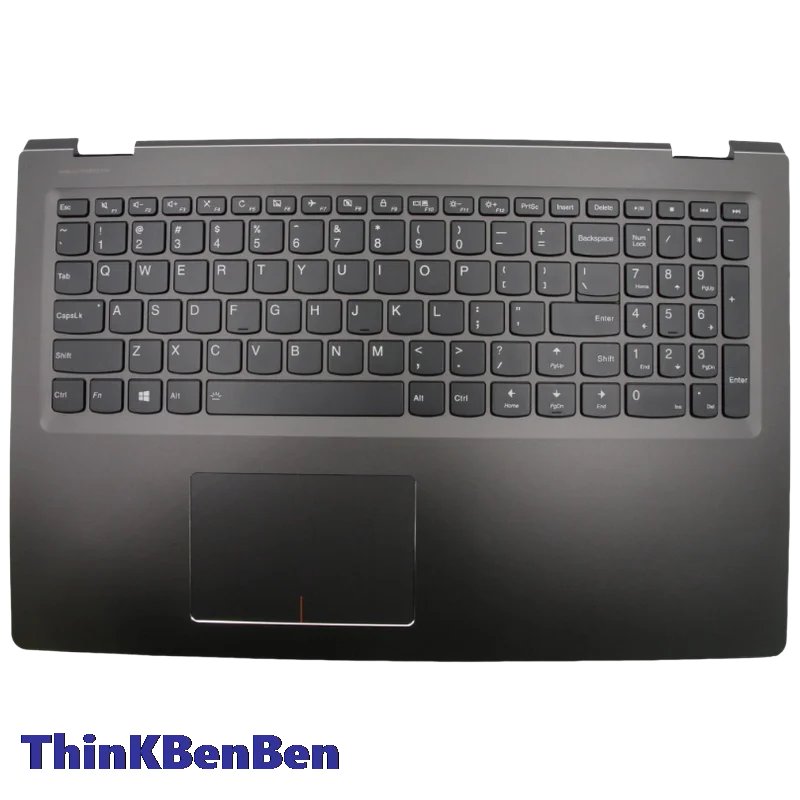 Americká anglická klávesnica Čierny horný puzdro Palmrest Shell Cover pre Lenovo Yoga 510 15ISK 15IKB FLEX4 1570 1580 5CB0L45988