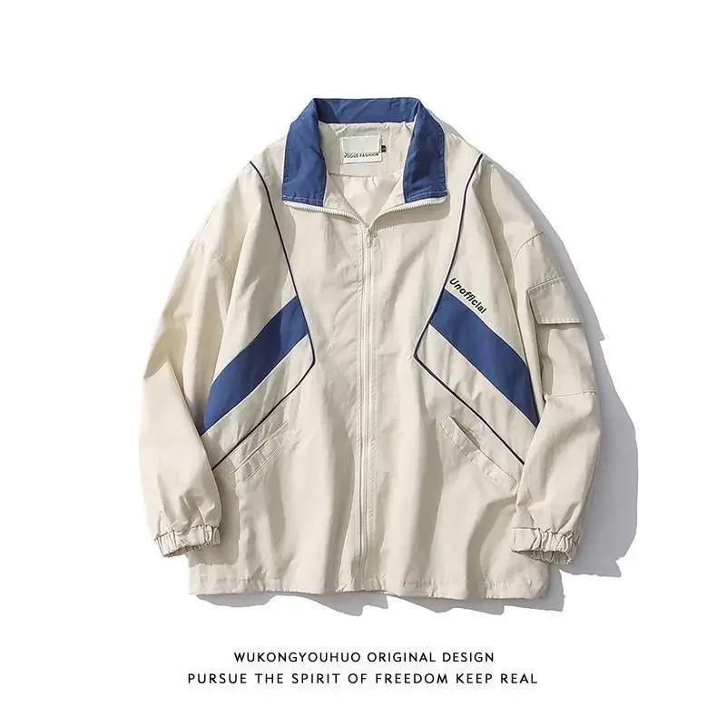 Americká retro taktická bunda Men Japan Color zodpovedajúca High Street Príležitostný športový baseball uniformný kabát