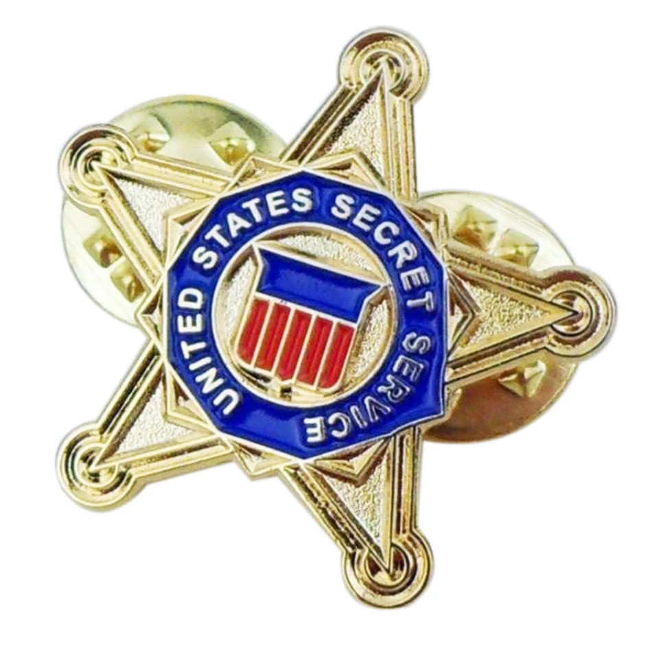 Americká tajná služba Medal Star Mini hrudník odznak tričko klopne pin brošň
