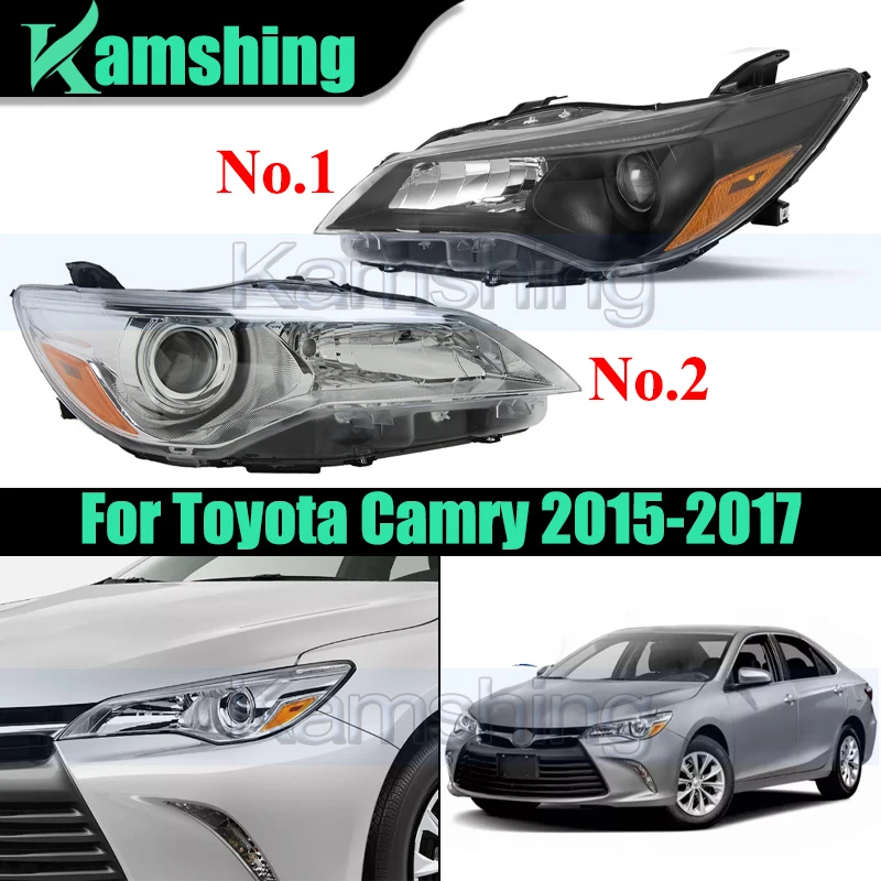 Americká verzia 1pair predný nárazník pre Toyota Camry 2015-2017 predná hlava svetlo svetlometový svetlo