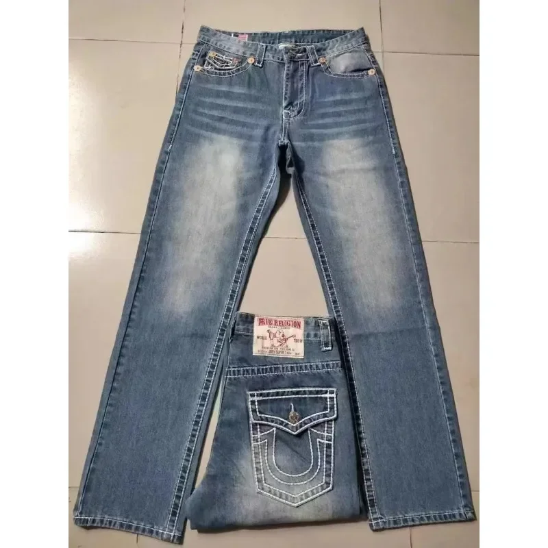 Americké Buddha Street Džínsy pre mužov gotické oblečenie Vysoko kvalitné hiphop štýl vyšíva široké nohy trendy značky Y2K Pants Y2K