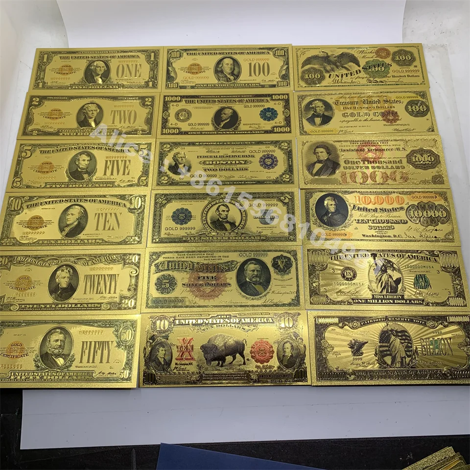 Americké doláre série Zlaté banky Banletes Domáca dekorácia americká história Zbierka suvenírov obchodná zbierka darčekov