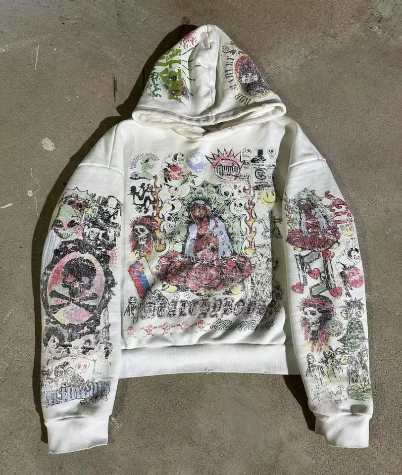 Americké retro mikiny Ženy biely personalizovaný zips s dlhým rukávom odevy písmen