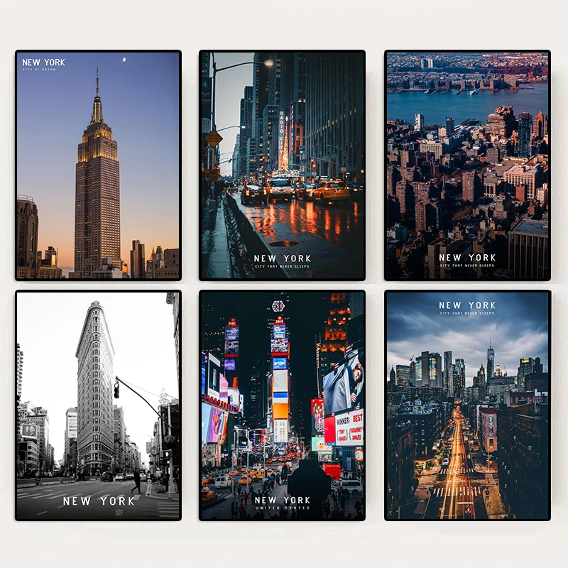 Americké slávne mesto New York Travel City Krajina plagáty plátno maľba a výtlačky nástenné umenie