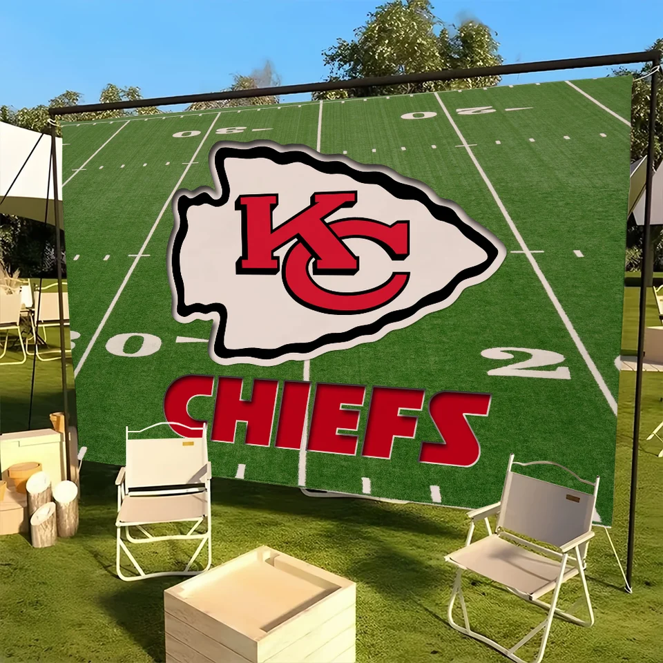 Americký futbal K-Kansas City CLAGS Vlajka pre pikniku Party Art zavesenie domácej dekorácie Outdoor Camping Party Banner