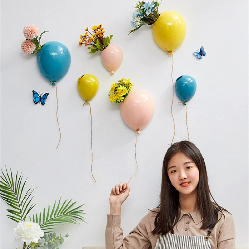Americký keramický balón na stenu zavesenie koláča zmrzliny Shop Wall Creative Vase materská škola na stenu dekoráciu prívesok