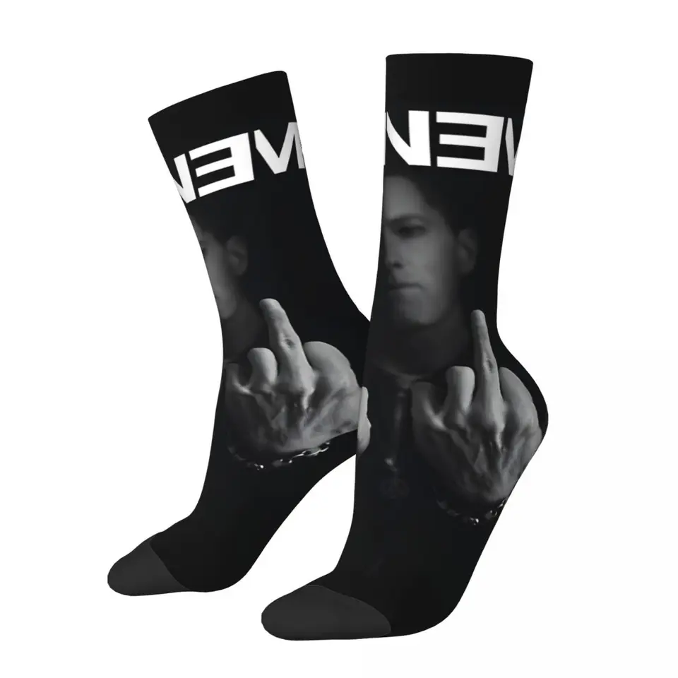 Americký rapper pánske ponožky Vintage Harajuku Eminem Street Style Novinka Novinka Casy Crew Sock