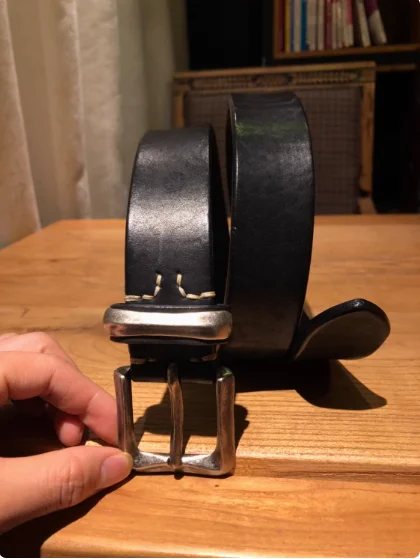 Americký retro amikage v štýle Tochigi Cowhide Leather Belt Copper pracka