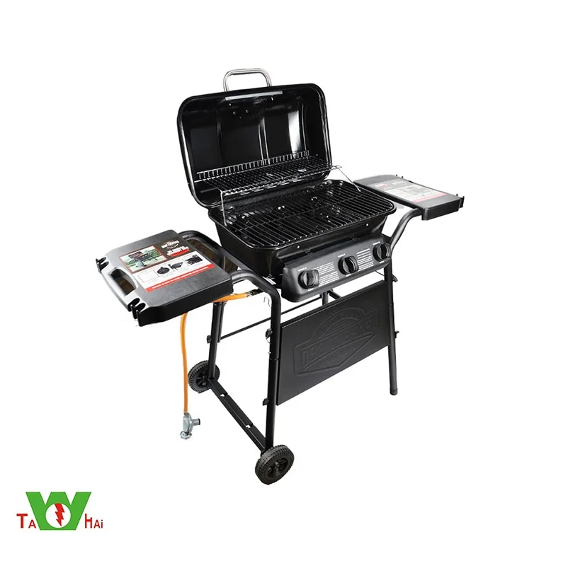Americký štýl vonkajší kemping plyn Grill Garden Classic Trolley Gas Gasce gril gril