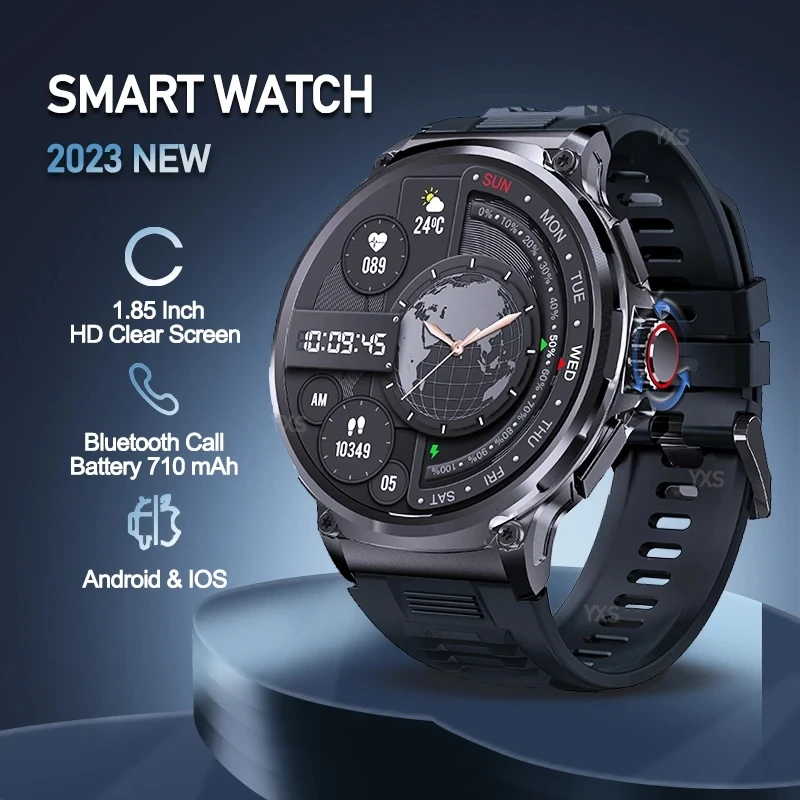 AMOLED 1,85 palca HD Bluetooth Call Smart Watch Men Sports Fitness Tracker Monitor srdca 710 mah Smartwatch pre Xiaomi Android