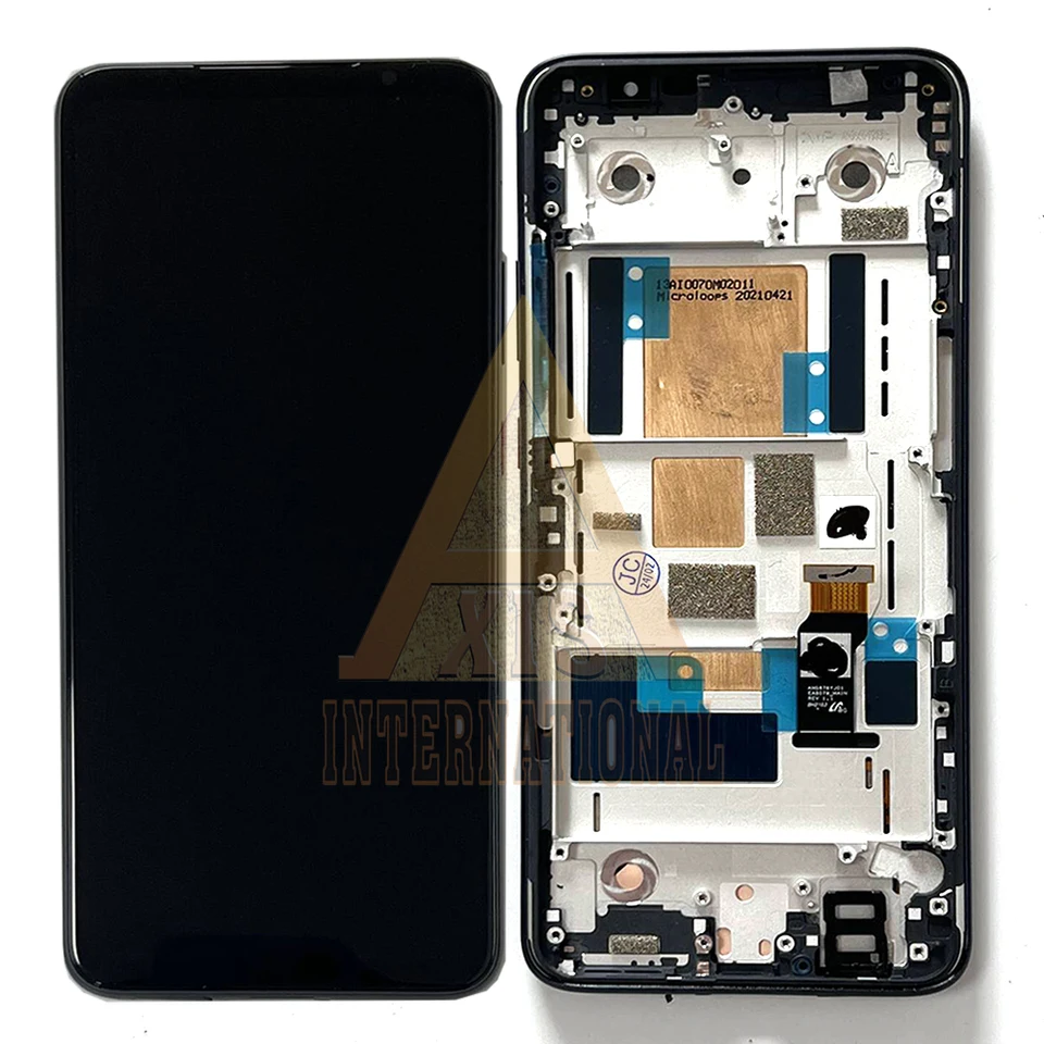 AMOLED Nový originál pre smartfón ASUS pre zasvätení Snapdragon LCD ZS675KW DISPLAY RÁM