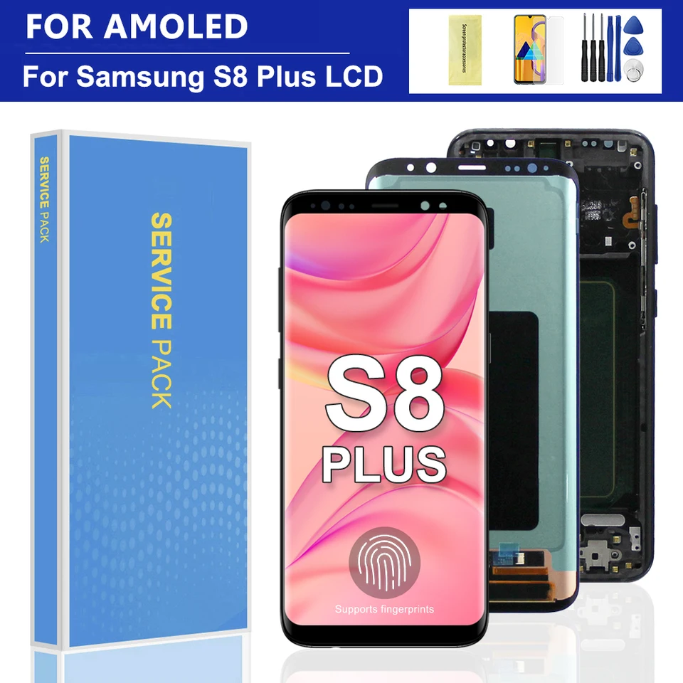 AMOLED pre Samsung S8 Plus LCD Display Digital Touch Screen Digitalizátor výmeny pre obrazovku Samsung S8+ G955 G955F G955F/DS
