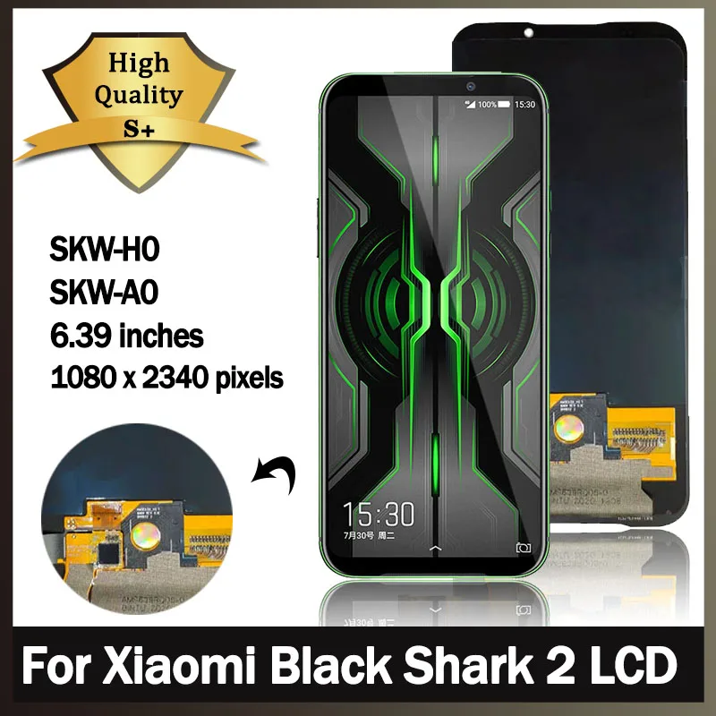 AMOLED pre Xiaomi Black Shark 2 LCD SKW-H0 DISPLEY DISPLOW DIGITÁRNE Zostava zostavy zostavy pre Blackshark2 2 Pro LCD DLT-A0