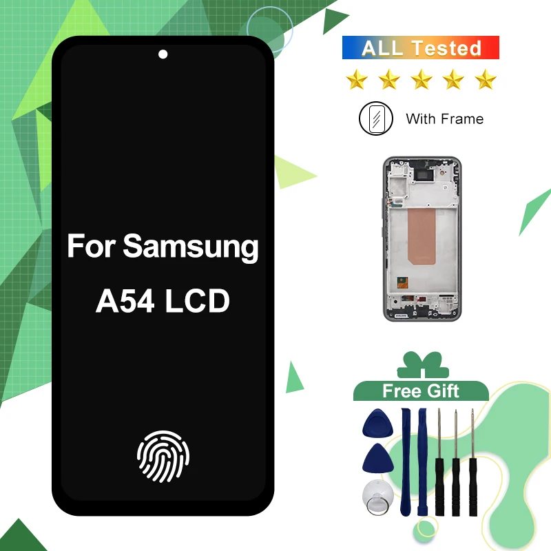 AMOMLED pre Samsung A54 A546 LCD displej DISPLEY DIGITIZÁRE DIGITÁRE pre zostavu Samsung SM-A546V SM-A546U SM-A546U1 SM-A546B obrazovky