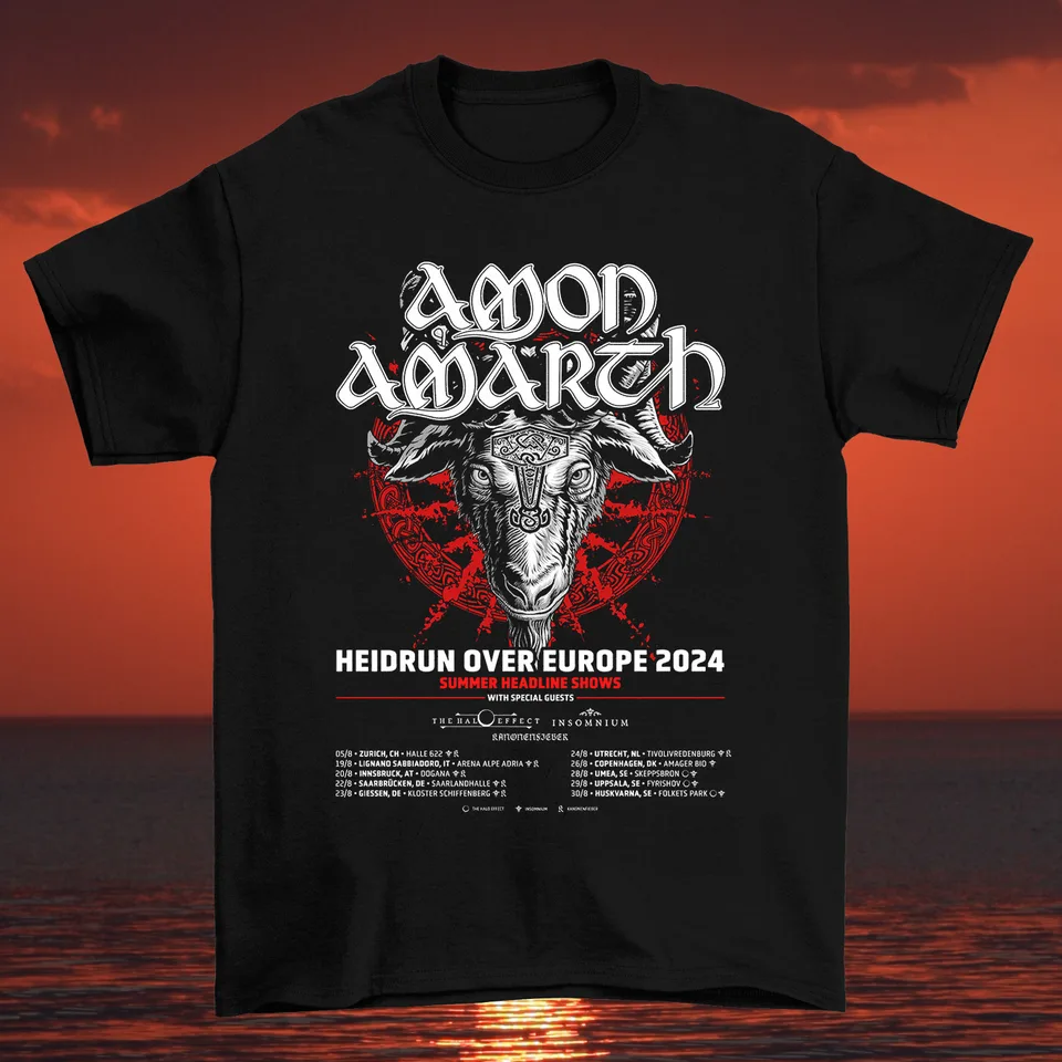 Amon Amarth Heidrun Over Europe Tour T tričko v plnej veľkosti S-5XL BE2530