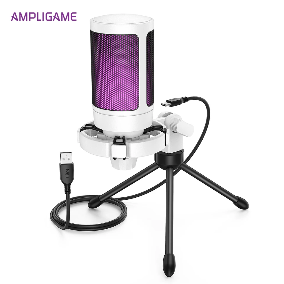 Ampligame USB Gaming Microfón s rýchlym mlžím