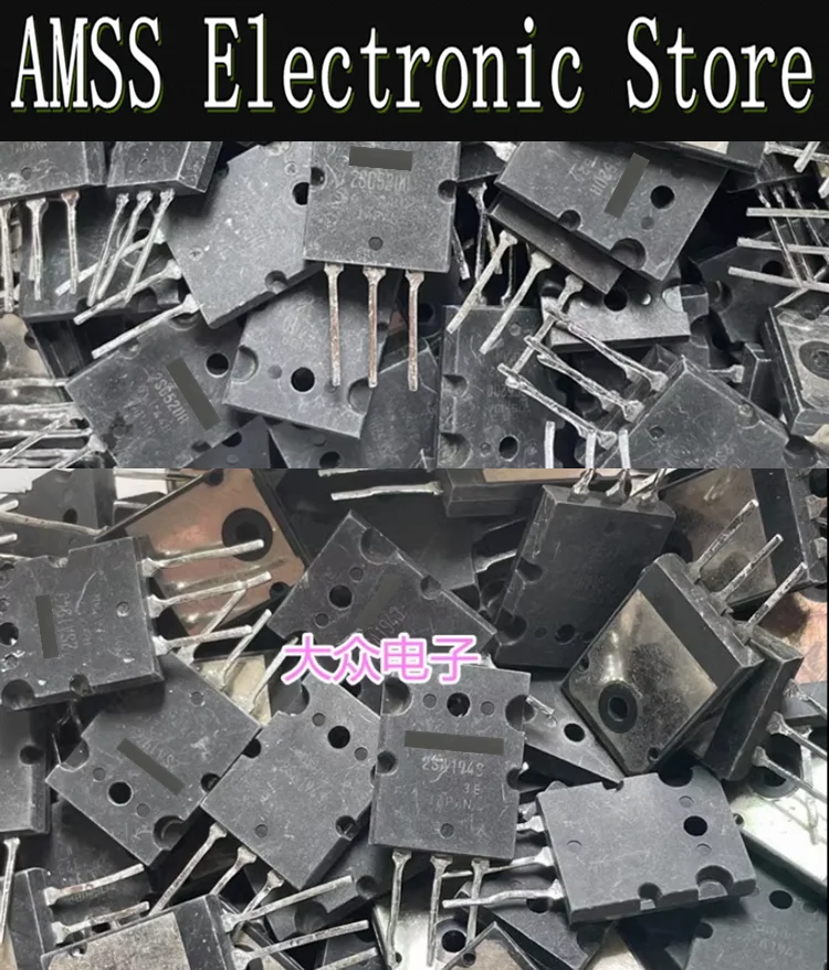 AMSS {2pcs = 1Pair} 2SA1943 2SC5200 A1943 C5200 Použitý originálny importovaný demontáž zvukového zosilňovača Zosilňovacia trubica
