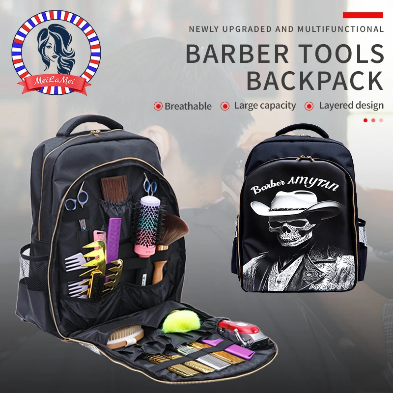 Amytam Salon Batter Batoh kaderníctvo Scissors Storage Tool Bag Krásny make -up veľkú kapacitu Multifunkčné cestovné vrecká