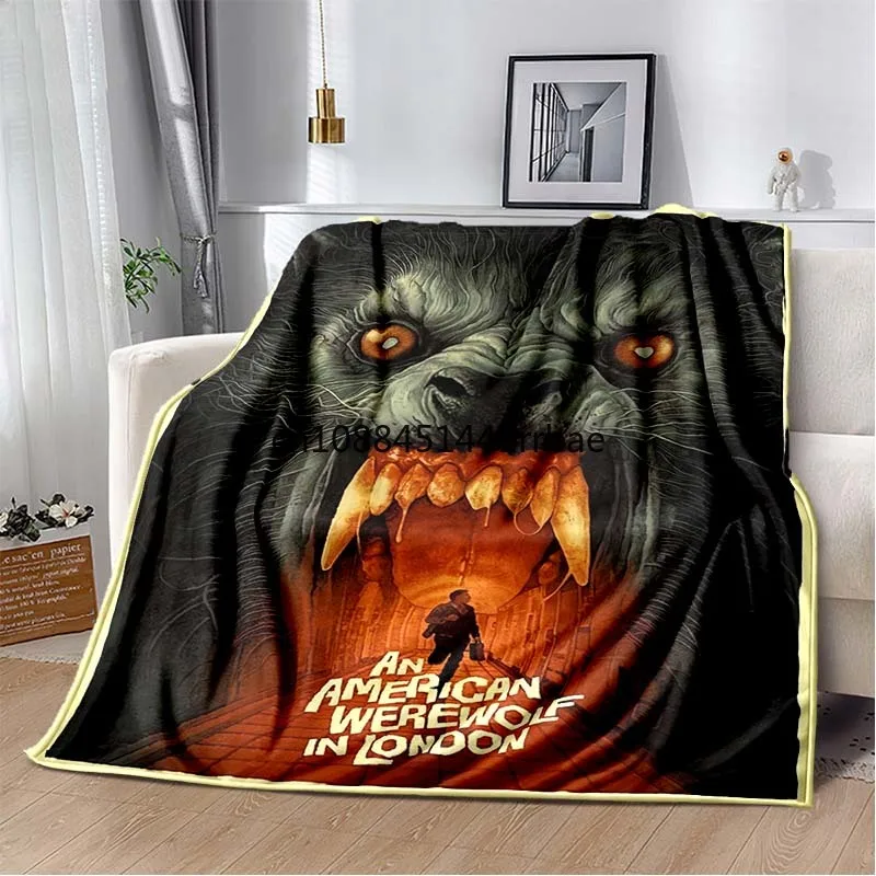 AN-American-Werewolf v Londýne filmová prikrývka Mäkká teplá hodná spálňa dekor zdriemnutie pohovky pohovky posteľná stolička pre chlapcov dievčatá