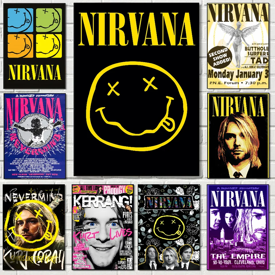 An-nirvana-rock kapela plagáty nálepky umenia nástenné maľby dekorácie herná izba dekorácie darčeky HD maľba