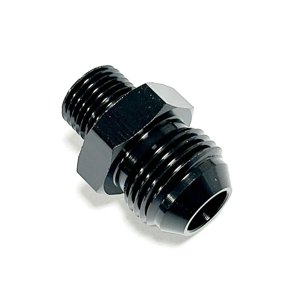 AN10 10 AM14X1,5 M16X1,5 M18X1,5 Metrický mužský armatický priamy adaptér hliníkový čierny