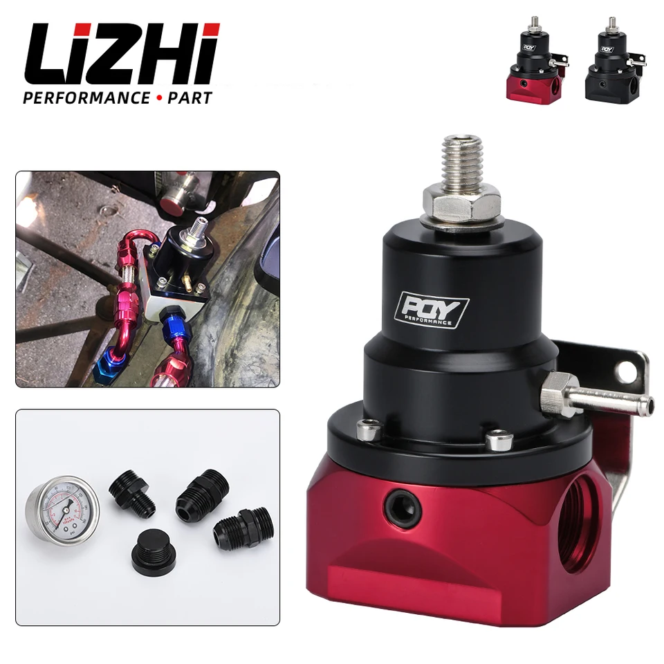 AN10 PQY EFI regulátor tlaku paliva (rozchod 0-160psi) -10an 10/10/6 Vstupné a návratové porty pre BMW E30 M20 6cy s nálepkou PQY