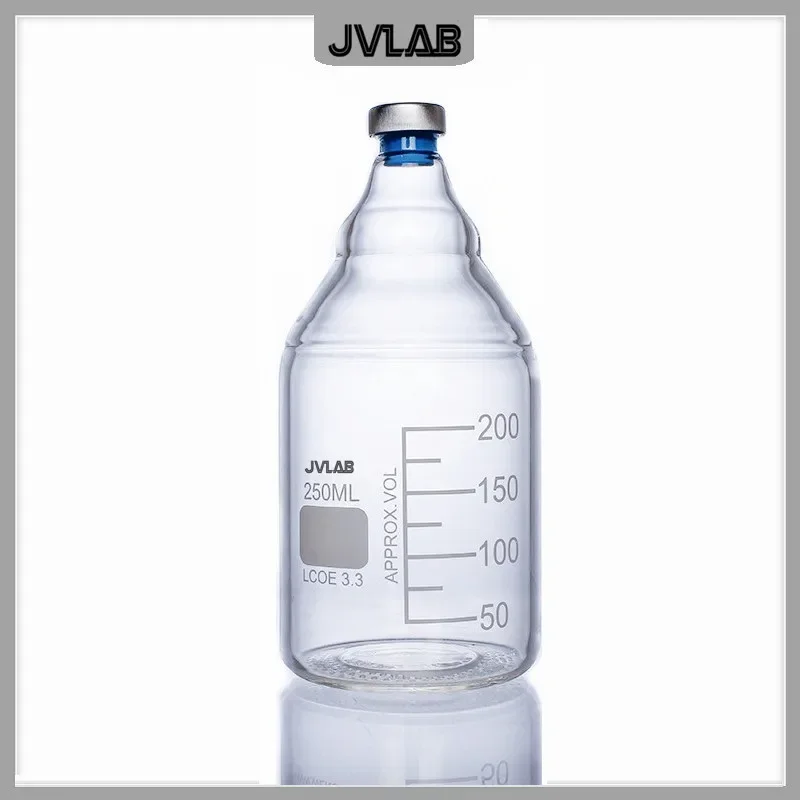 Anaeróbna fľaša 250 ml fľaša na bremeno s vysokým utesnením s fľašou HDSPC Al CRMP 20 mm Butyl Stopper Borosilikátová sklenená fľaša
