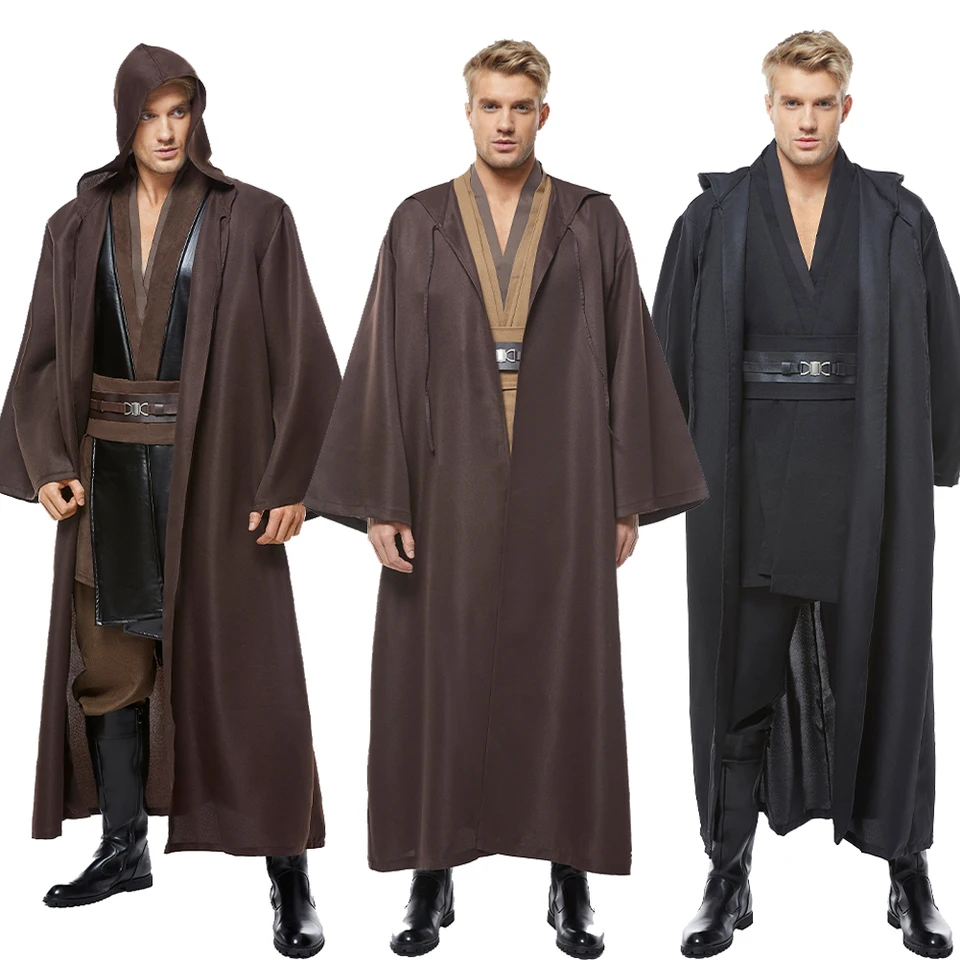 Anakin Skywalker Cosplay Fantasia Brown Uniform Cosure Masguise pre mužov pre mužov dospelých Halloween Karneval Party Suit