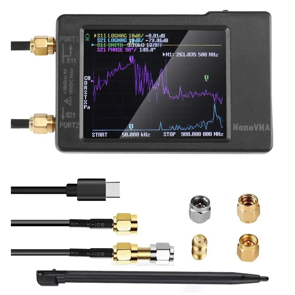 Analyzátor nanovna-H vektorovej siete 10 kHz-1,5 GHz MF HF VHF UHF s Analyzátorom testera Nano VNA-H Tester